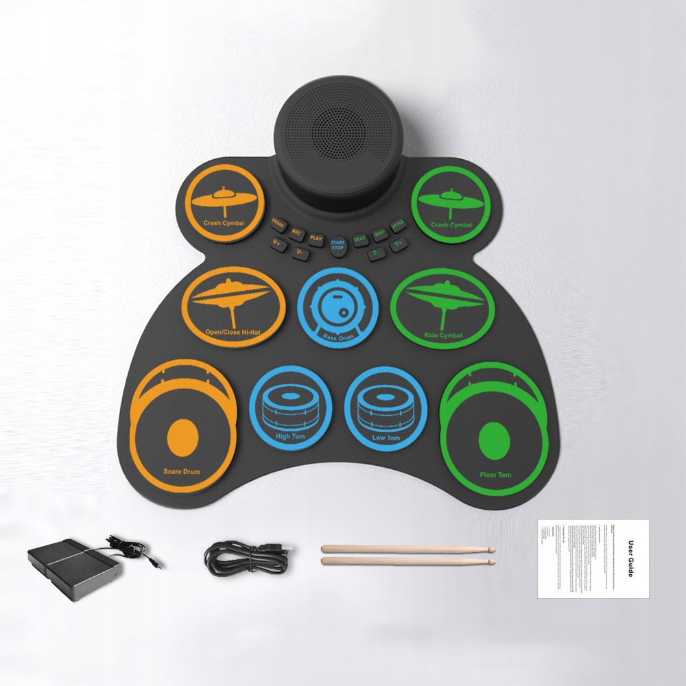 Skládací Elektronický Bicí Stroj S 9 Podk?adkami A Pa?kami Pro Děti