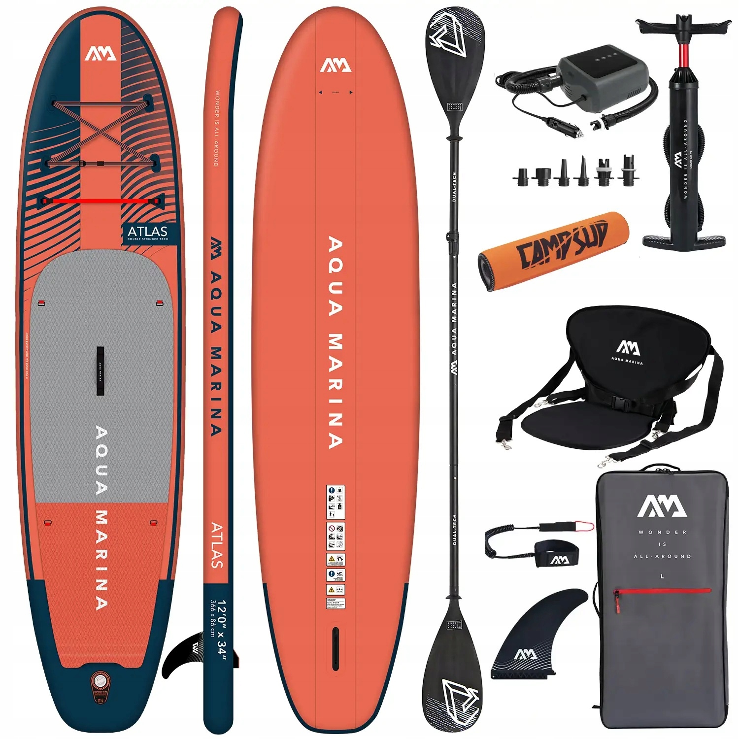 Deska Sup Pompowana Aqua Marina Atlas 12'0 366 cm Combo