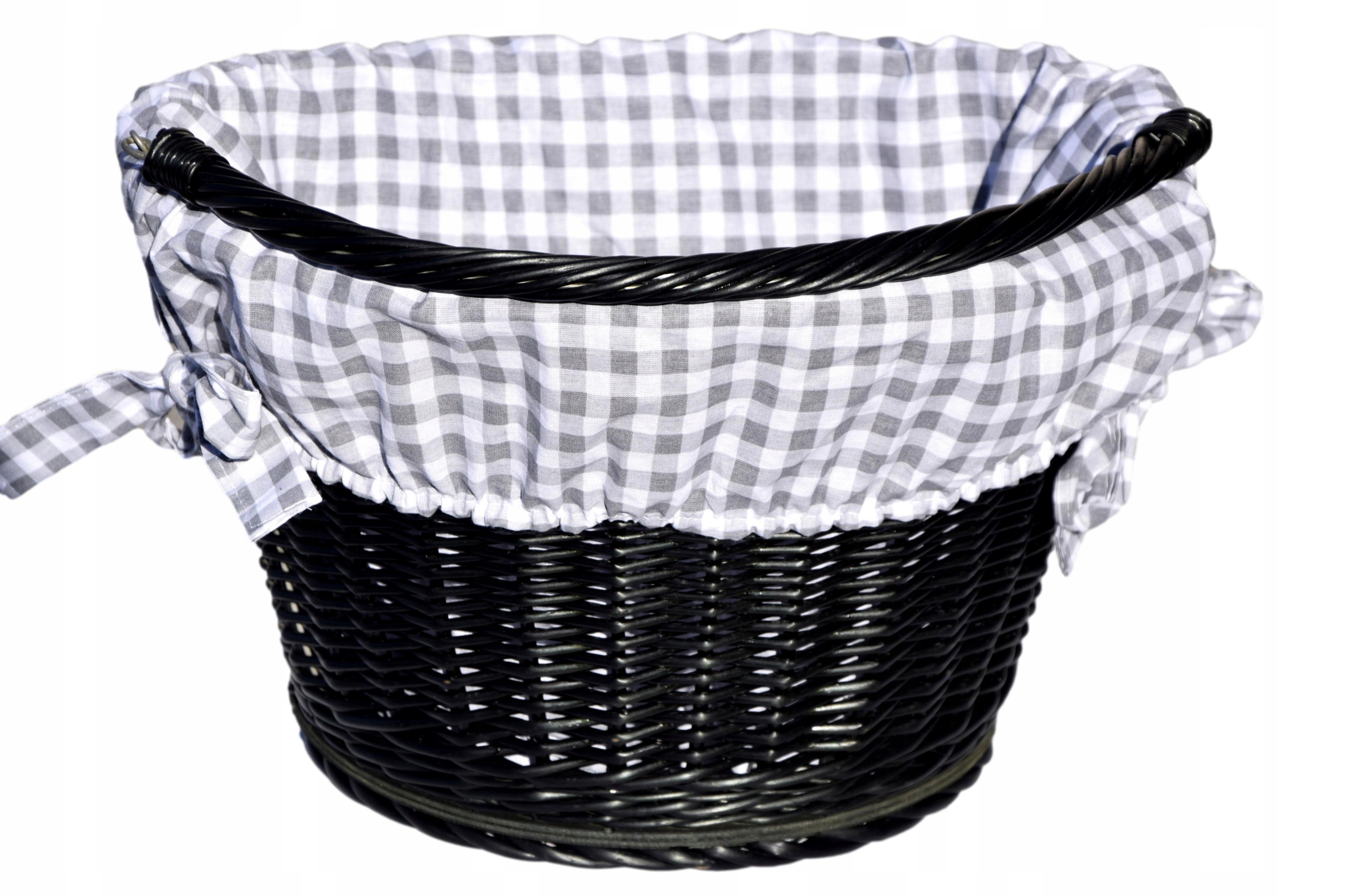 Koszyk wiklinowy na Click na rower Kosz rowerowy na Rower Czarny Pl