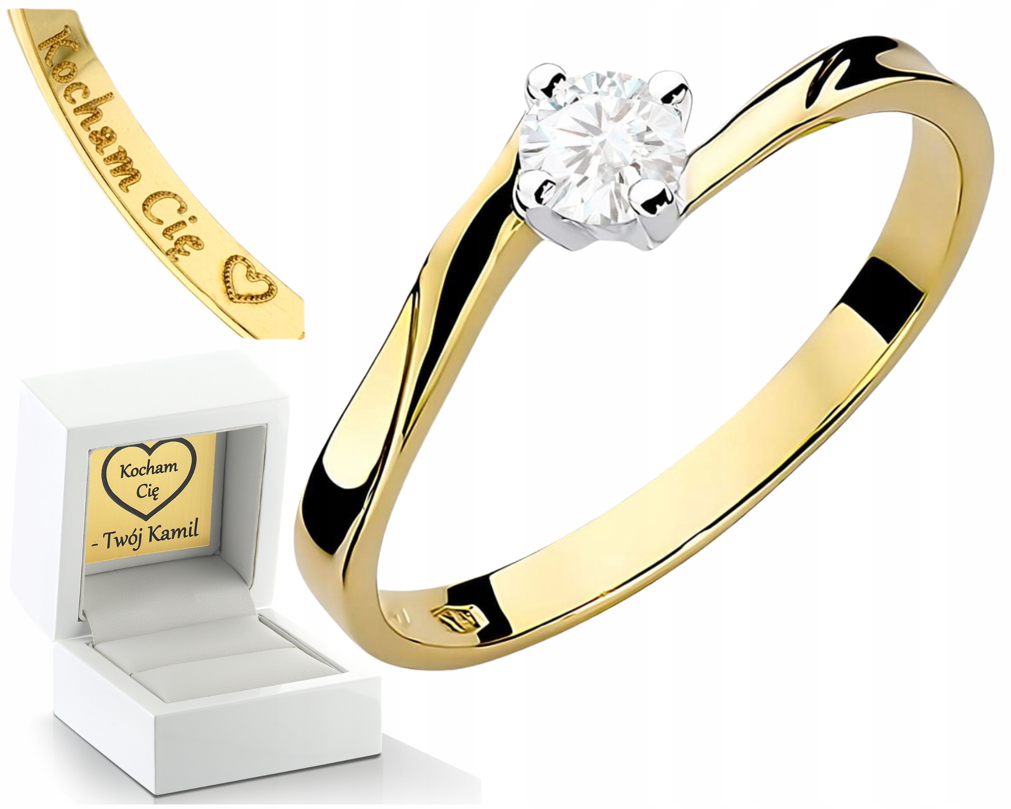 Prstýnek Zavinovačka Briliant Lab Zlato 585 Jako Dárek