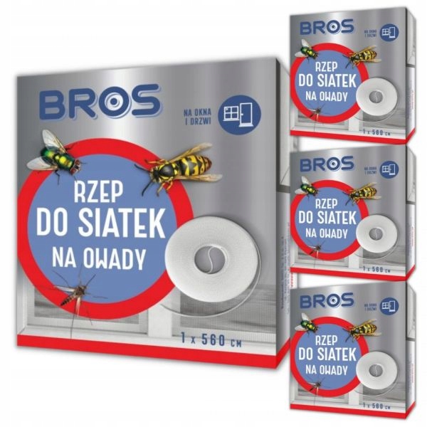 

Rzep do siatek na owady 5,6 m Bros x 4 sztuki
