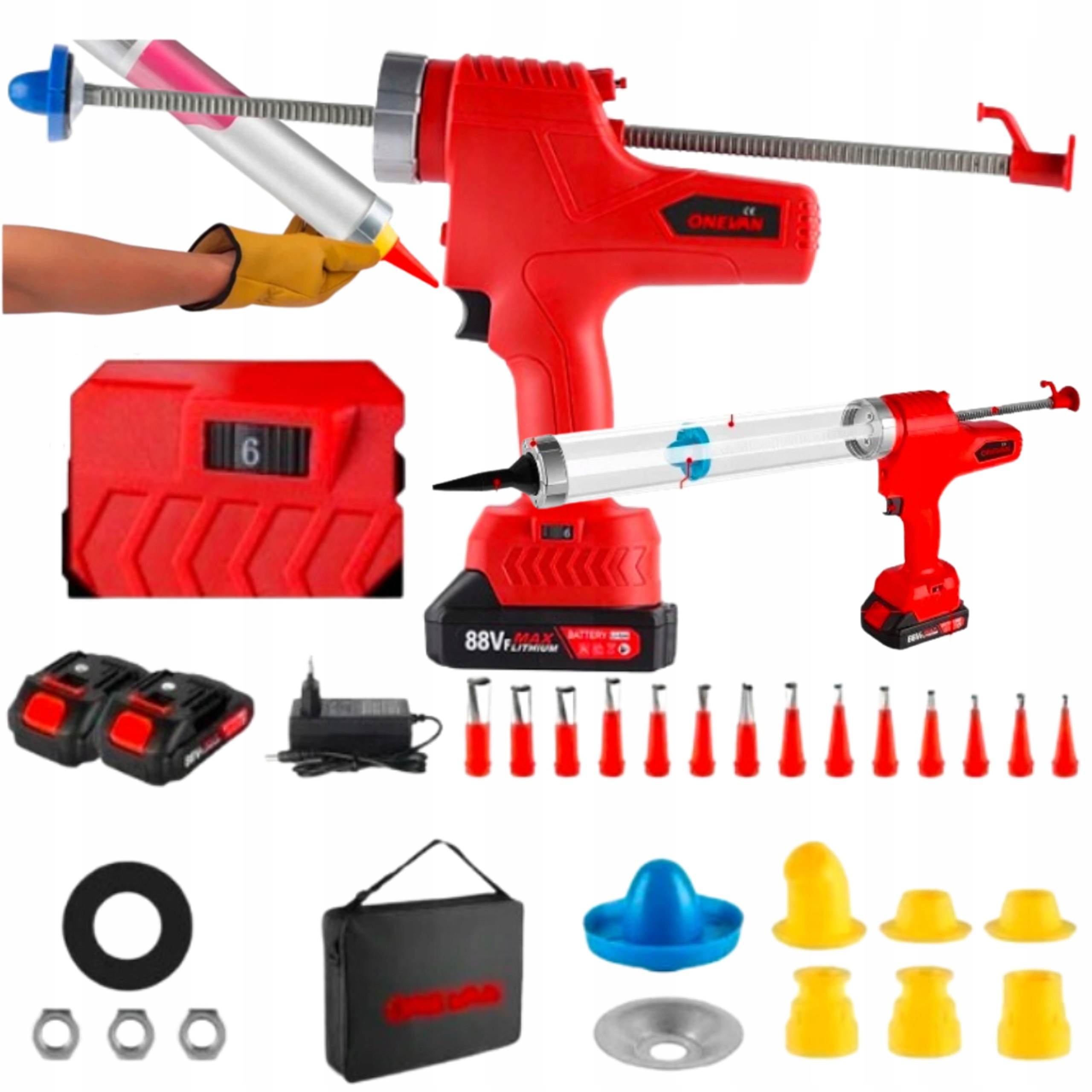 Pistole na silikon Elektrický odšťavňovač hustého lepidla Akumulátorový