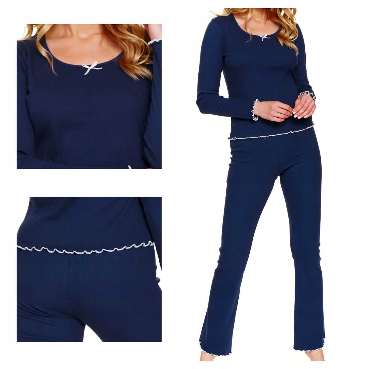 Doctor Nap Dámské bavlněné pyžamo s dlouhým rukávem Pm 7304 navy blue M