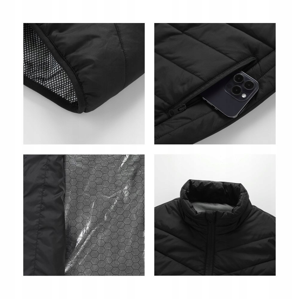 Kamizelka Podgrzewana USB Damska Męska kurtka bezrękawnik ogrzewany XXL Rozmiar XXL