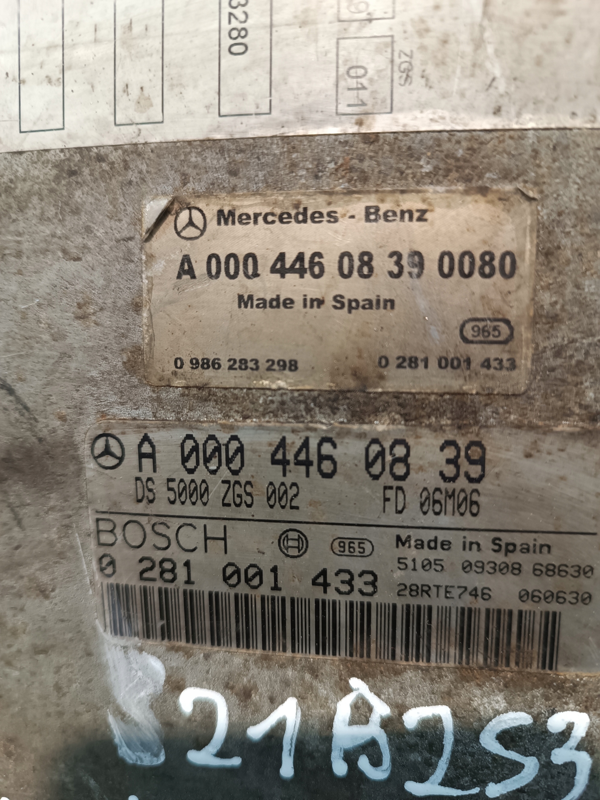 control unit of the engine MERCEDES A 000 446 08 39
