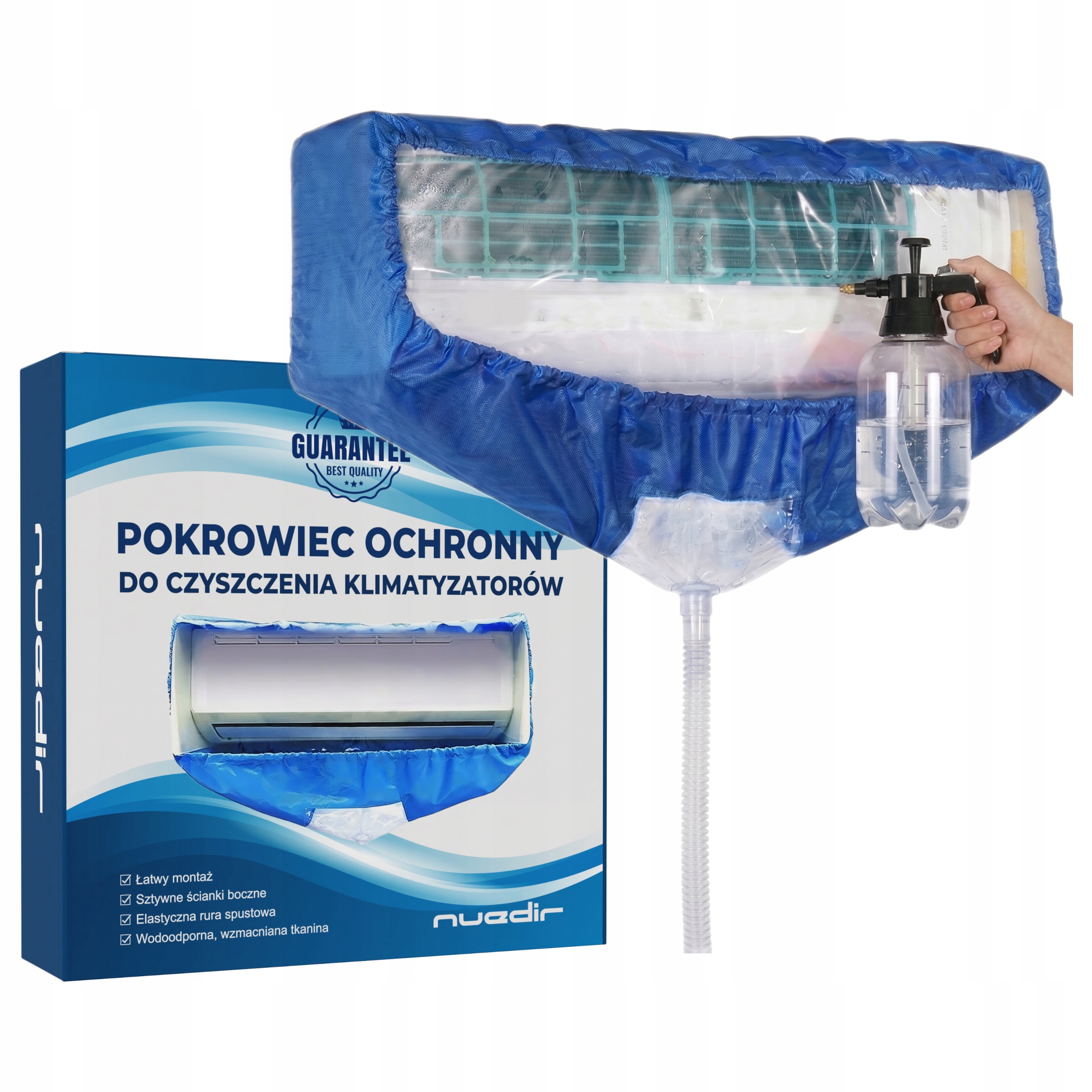 Pokrowiec Ochronny Osłona do Czyszczenia Klimatyzacji Klimatyzatora 100-130