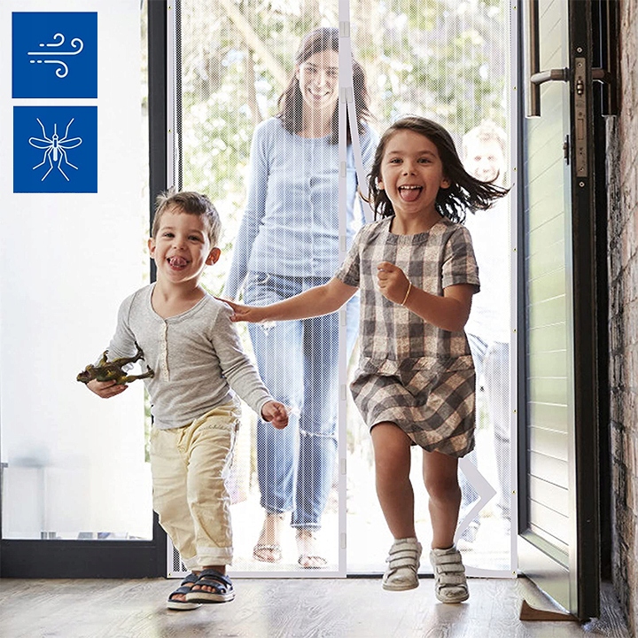 MOSKITIERA MAGNETYCZNA SIATKA DRZWI MAGNES 210x100 Rodzaj do drzwi do okna