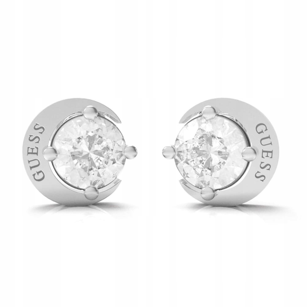 Náušnice Guess Moon Phases Měsíc s krystalem Ocel, barva stříbrná Tužka