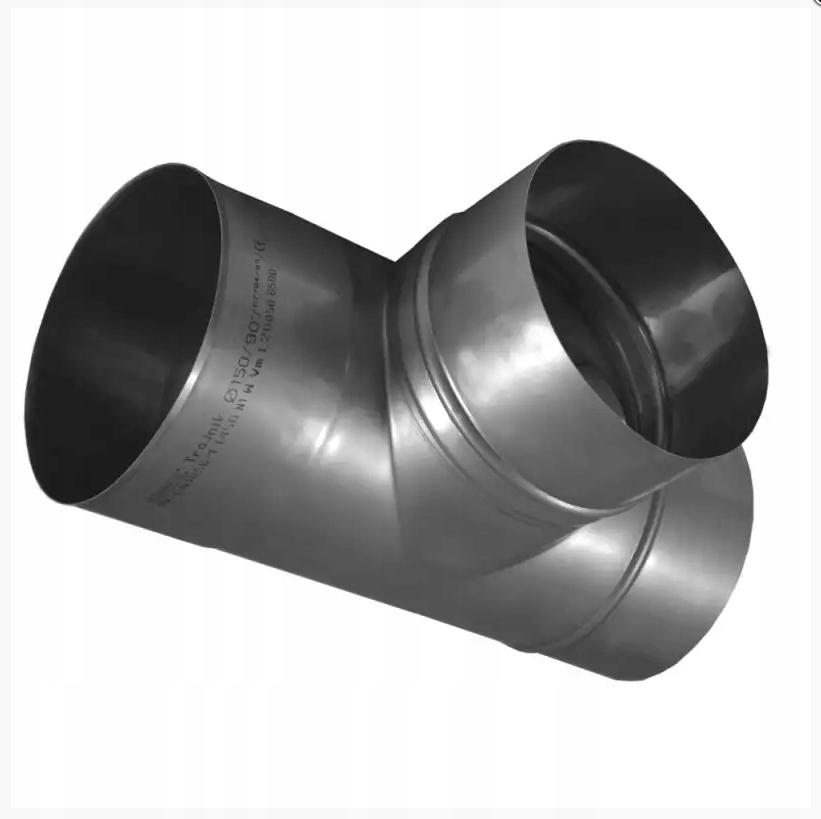 Ks t-rozdělovač kyselinovzdorný 90 stupňů fi 160 mm 0,5 mm komínová vložka ocel