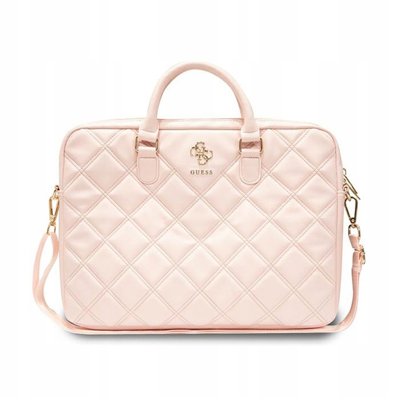 Guess Quilted 4G Computer Bag Taška na notebook 15" 16" (ružová)