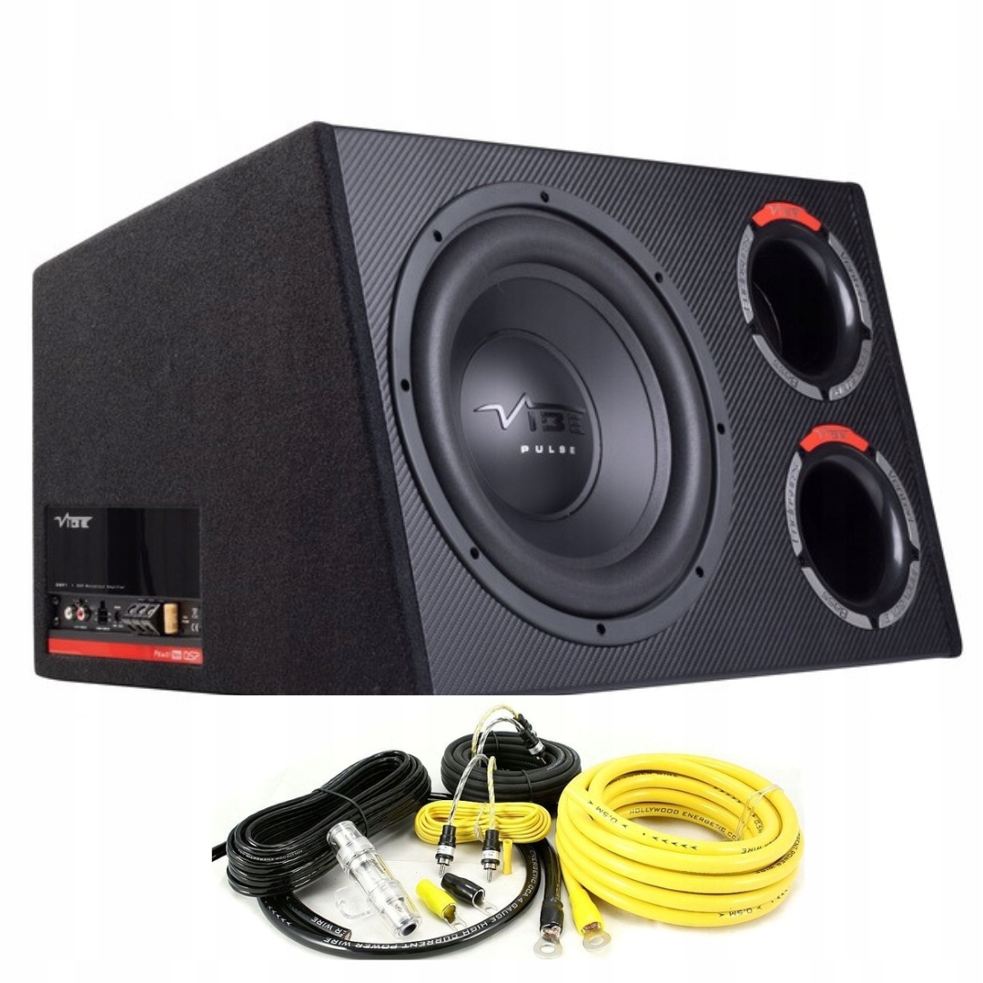 Aktywna Skrzynia basowa Vibe PULSECBR12A-V4 900W Dsp Bass reflex Kable
