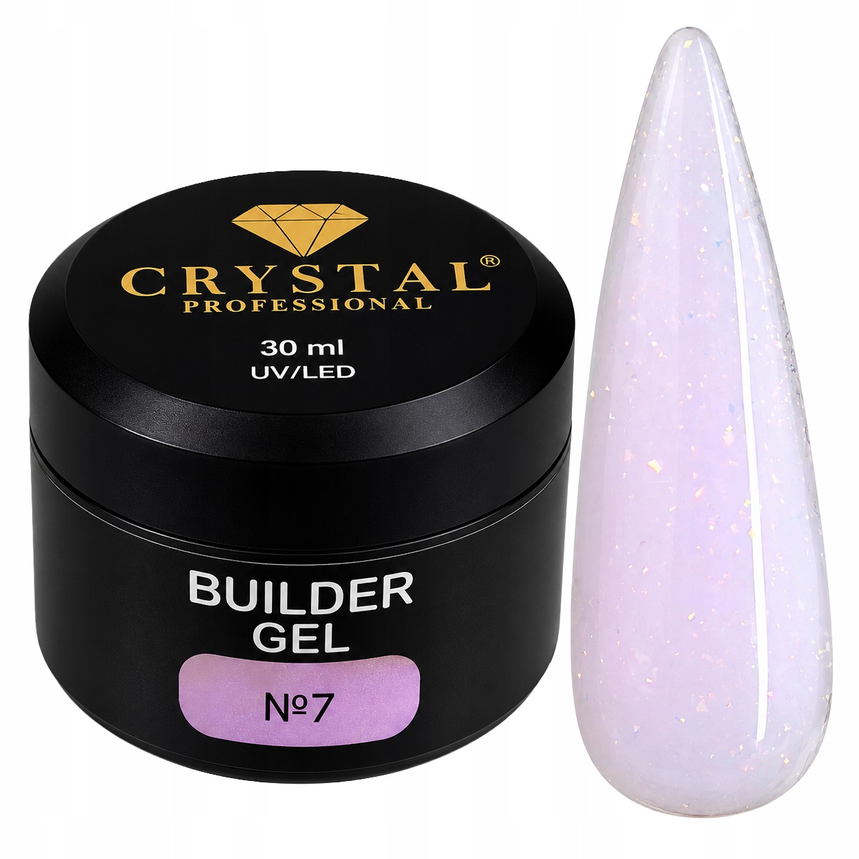 Crystal Professional Stavební Gel na nehty Builder Gel 30 ml #7 Růžový