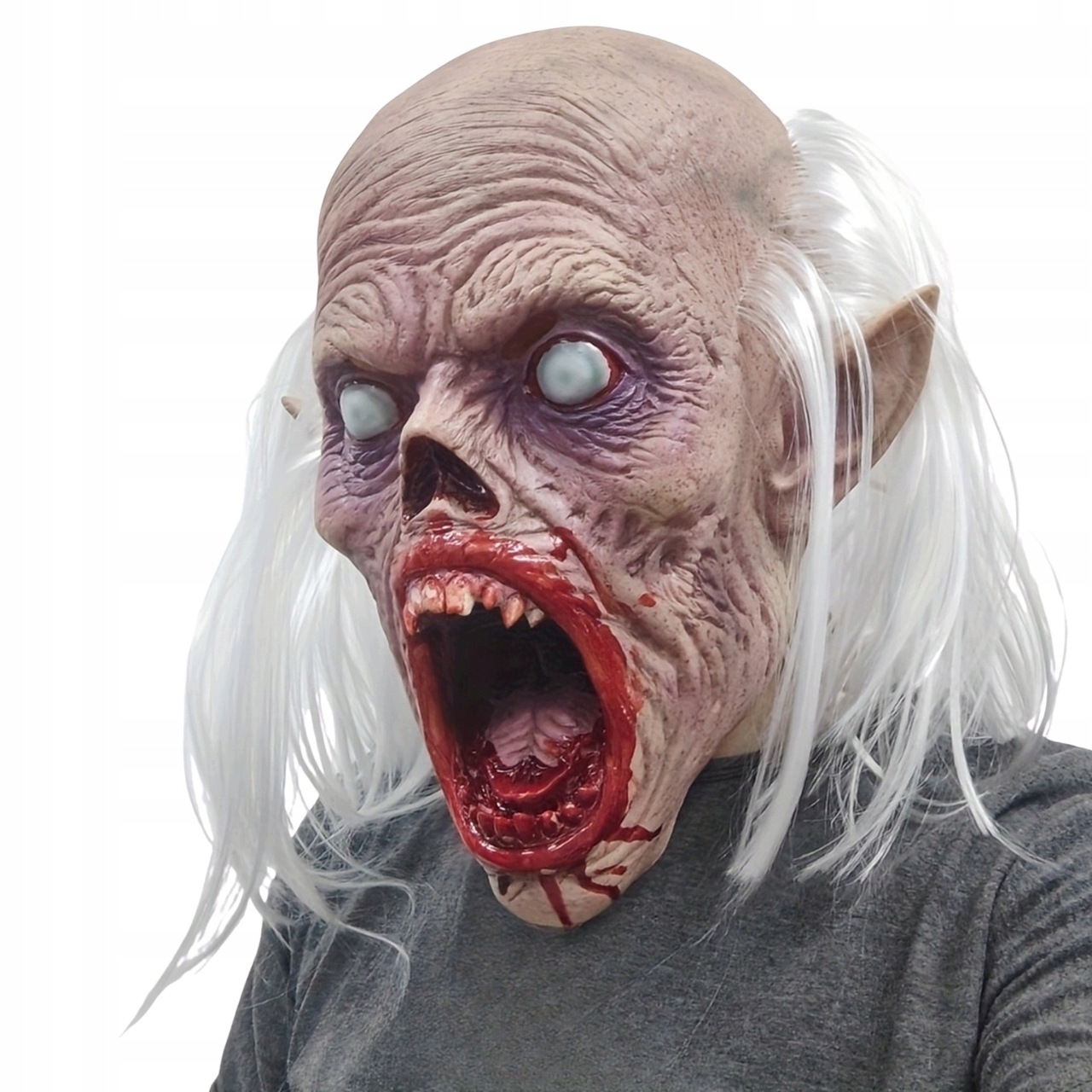 Bílá maska upíra Zombie Horor na Halloween Karneval Tematická párty