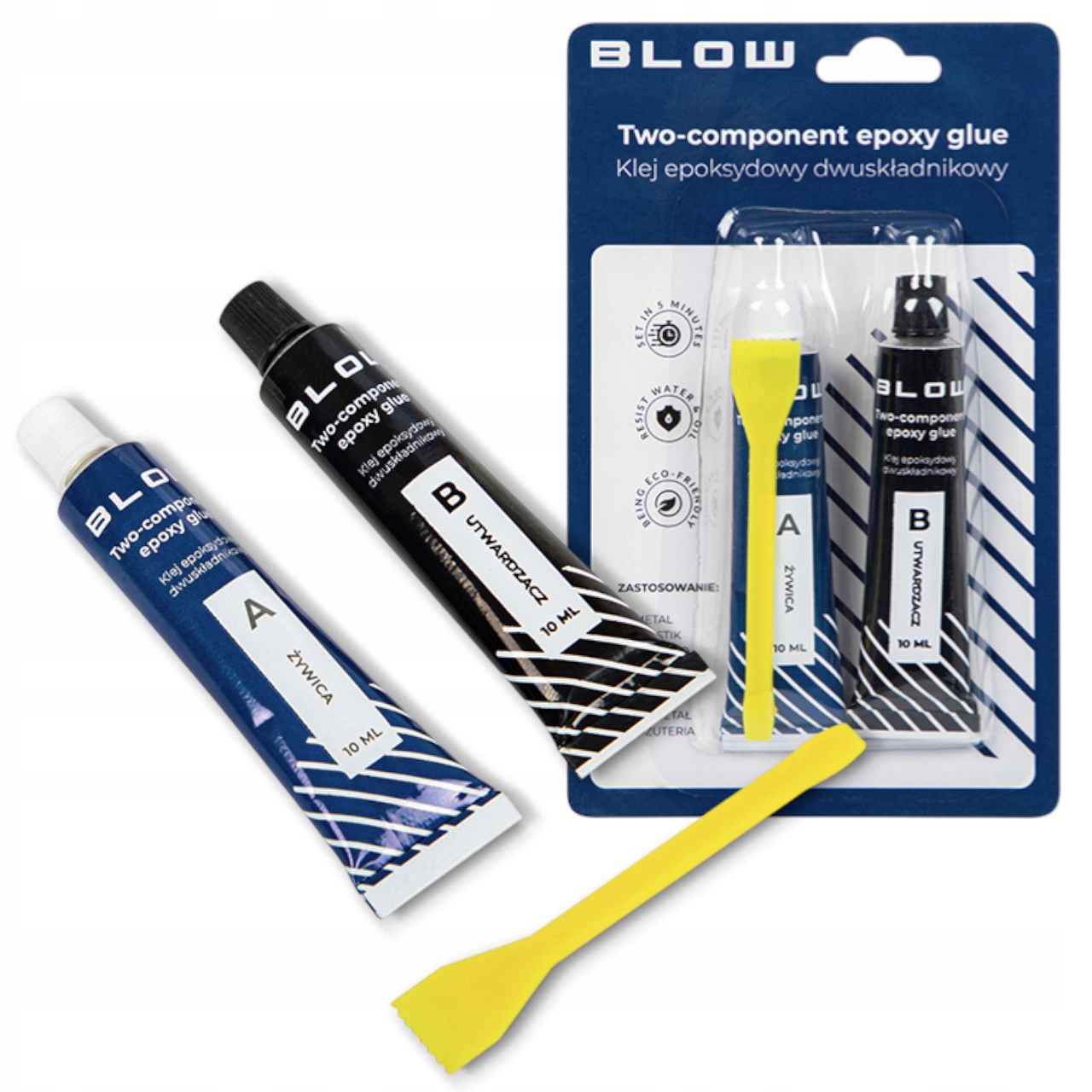 Klej Epoksydowy 2x10ml Blow Dwuskładnikowy łopatka