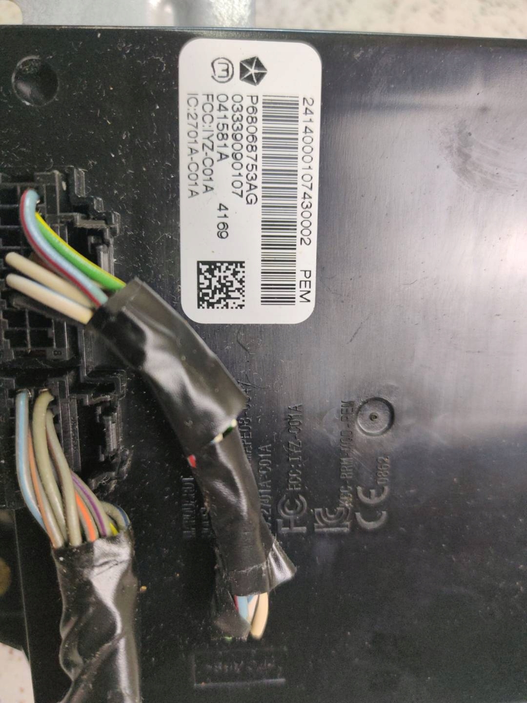 Sterownik systemu „Komfortowy dostęp” Chrysler Town and Country 5 facelift Typ samochodu Samochody osobowe