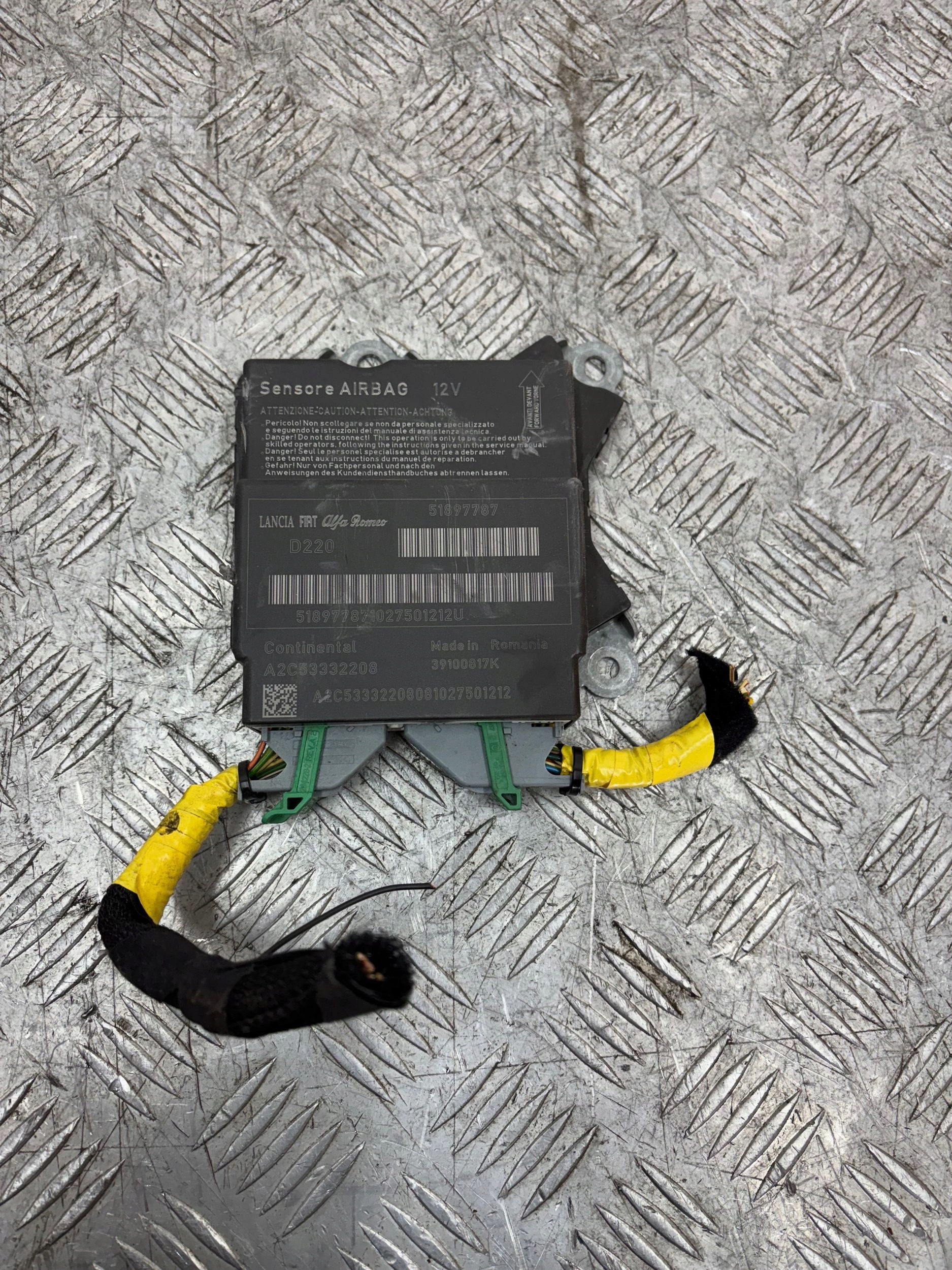 control unit SENSOR airbag FIAT PUNTO EVO 51897787