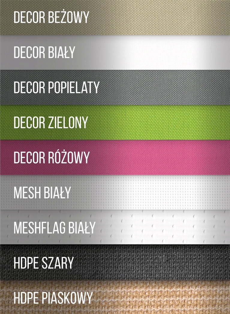 

Próbki Tkanin Do Produkcji Żagli Zasłon Rolet