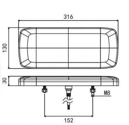 Lampa Tylna Zespolona Trójkąt 104LED Neon LEWA Numer katalogowy części L1918
