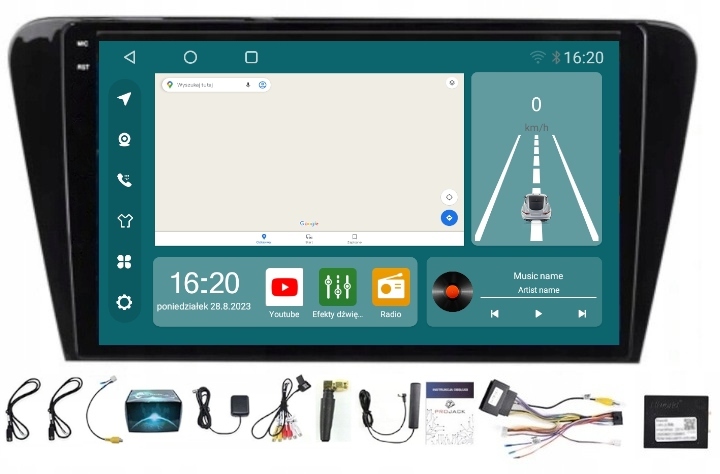 Rádio Navigace Carplay Gps Android Skoda Octavia 3 2013-2019 8GB 256GB Sim