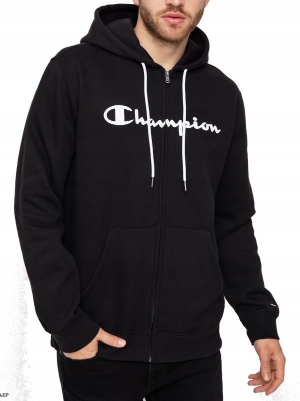 pánská mikina Champion na zip 217929-KK001 bavlněná s logem a zapínáním M