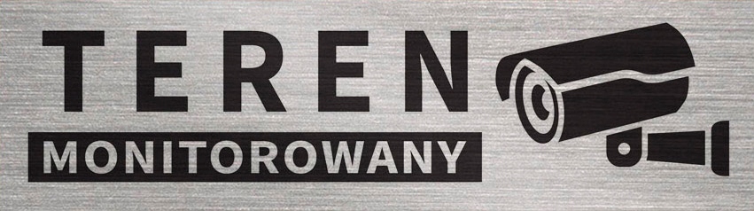 Tabliczka TEREN MONITOROWANY 20x5,5 cm