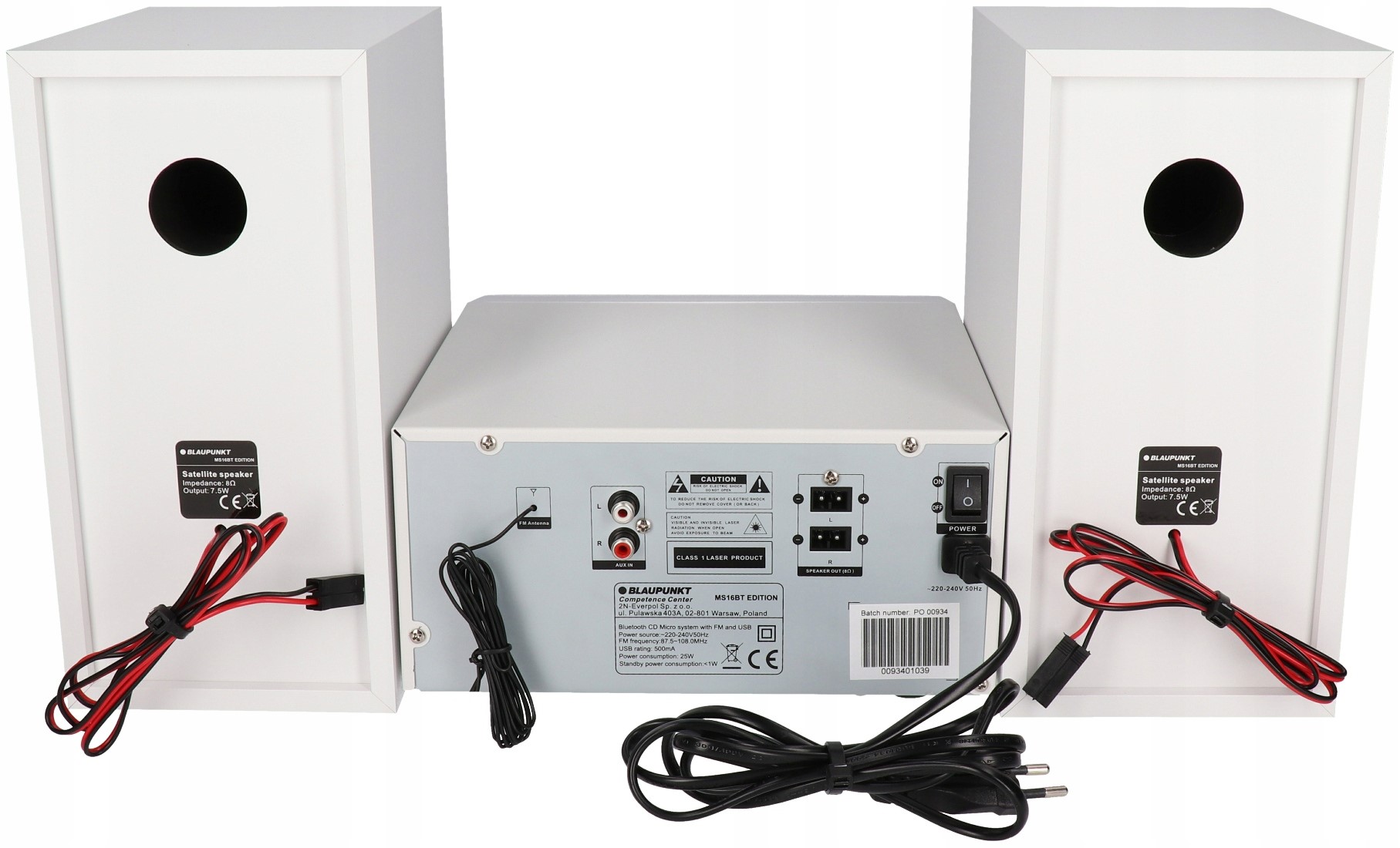 MINI WIEŻA STEREO BLUETOOTH BLAUPUNKT 45 W RADIO FM CD MP3 2 GŁOŚNIKI Radio FM