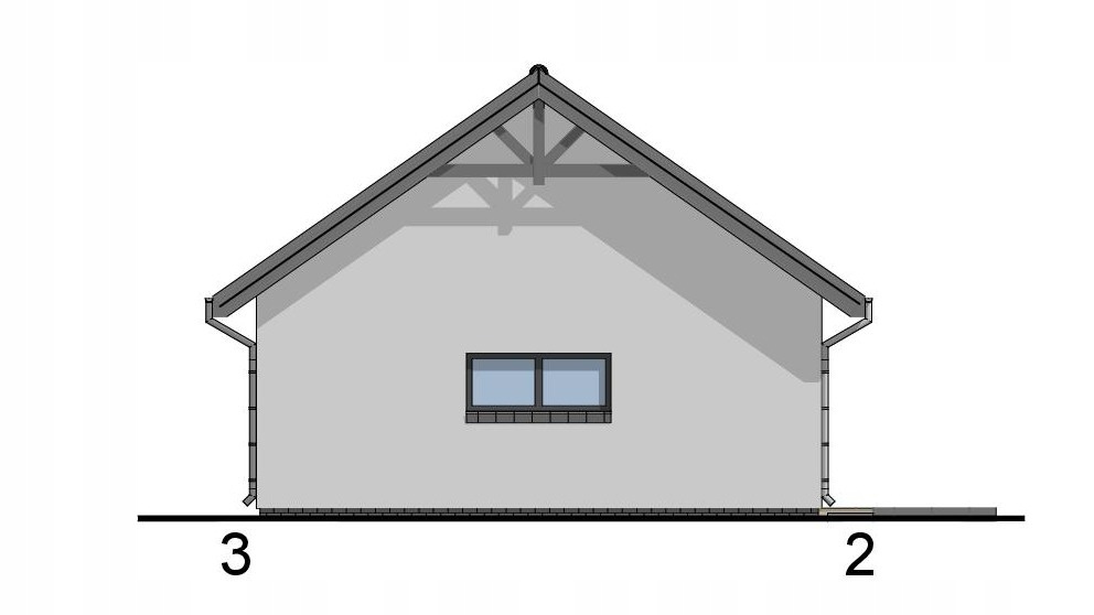 PROJEKT GARAŻU DWUSTANOWISKOWEGO G2131 Długość 7 m