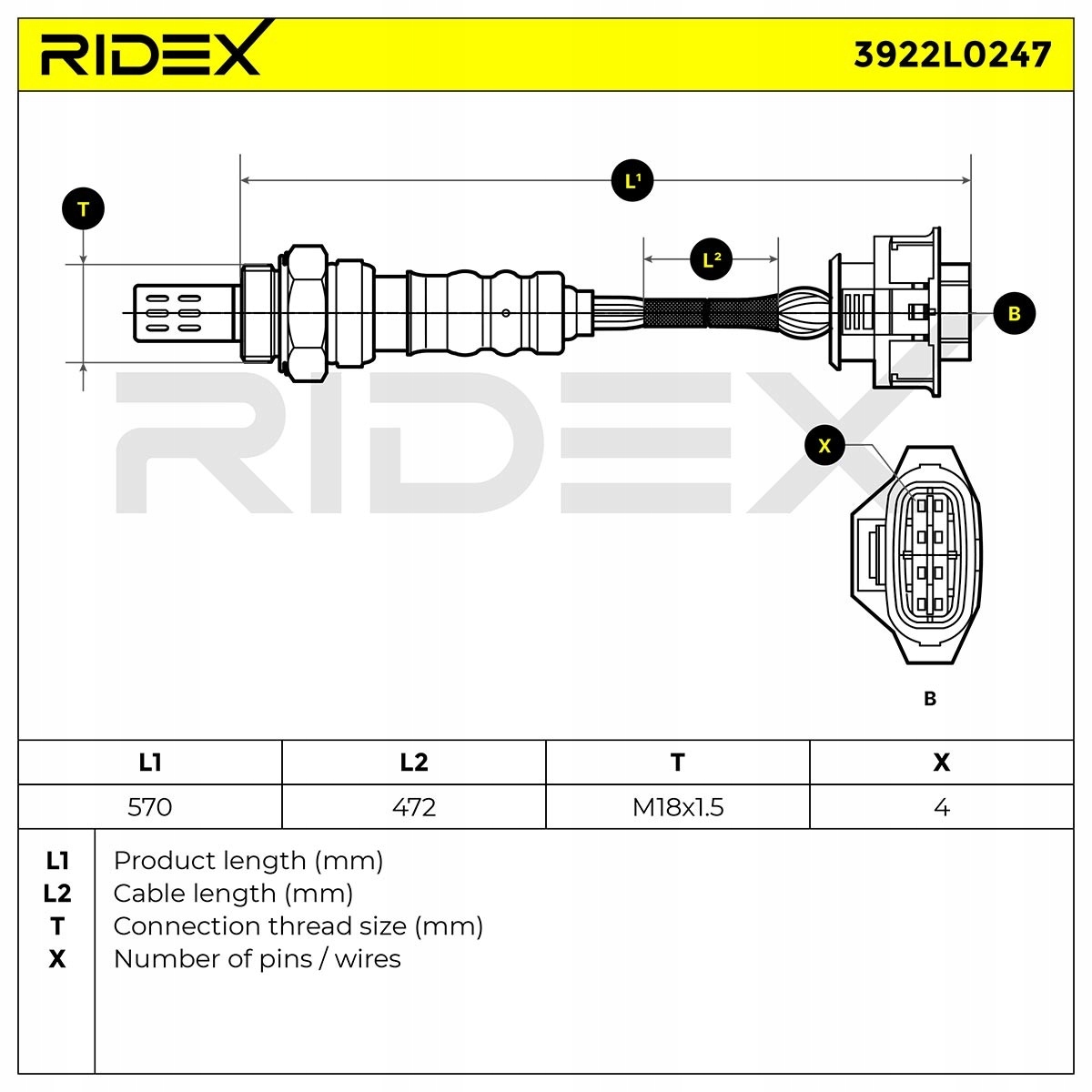 ridex 3922L0247 лямбда-зонд