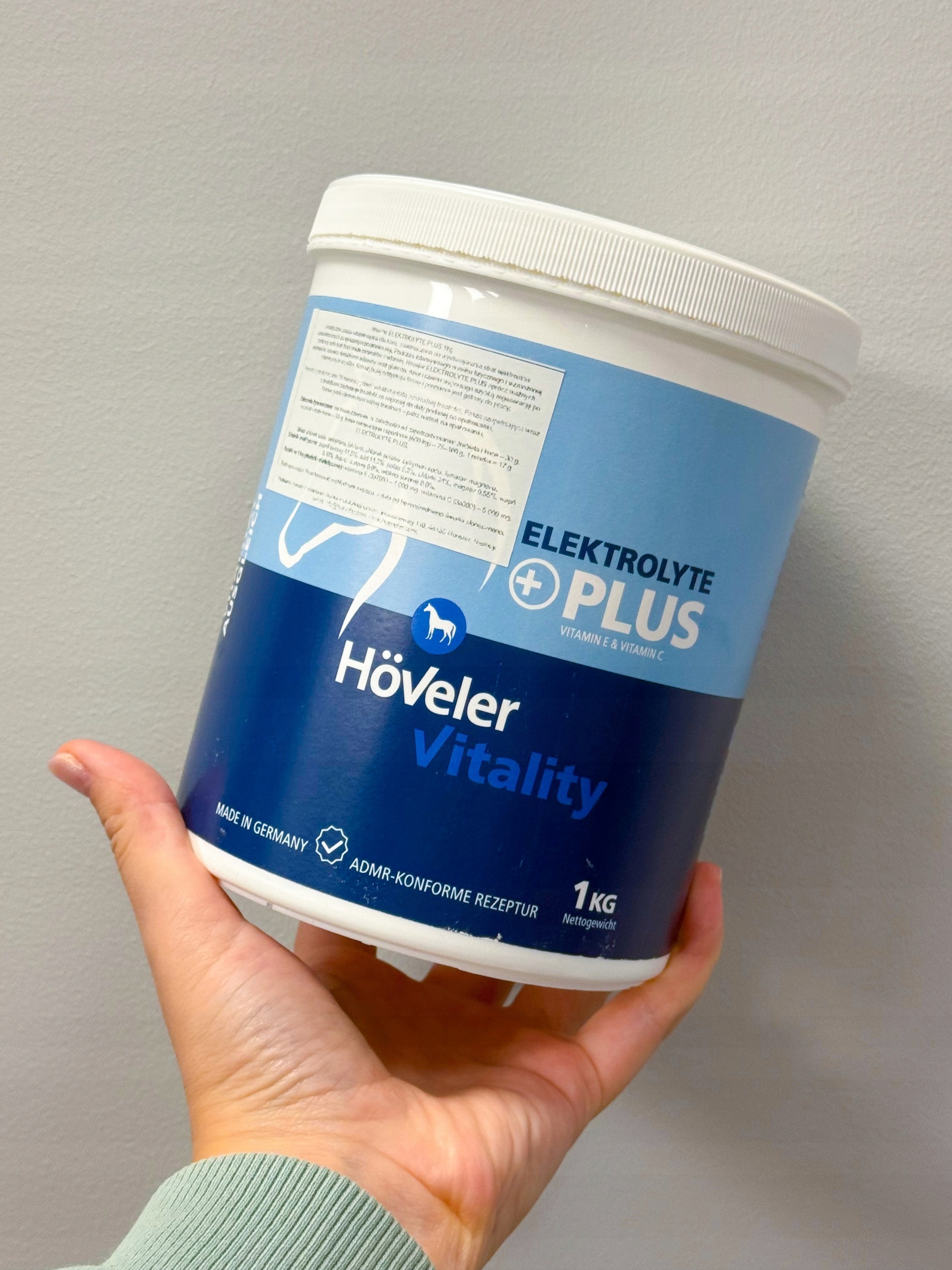 Hoveler Elektrolyte Plus Vitality regeneracja po wysiłku dla koni horse 1kg