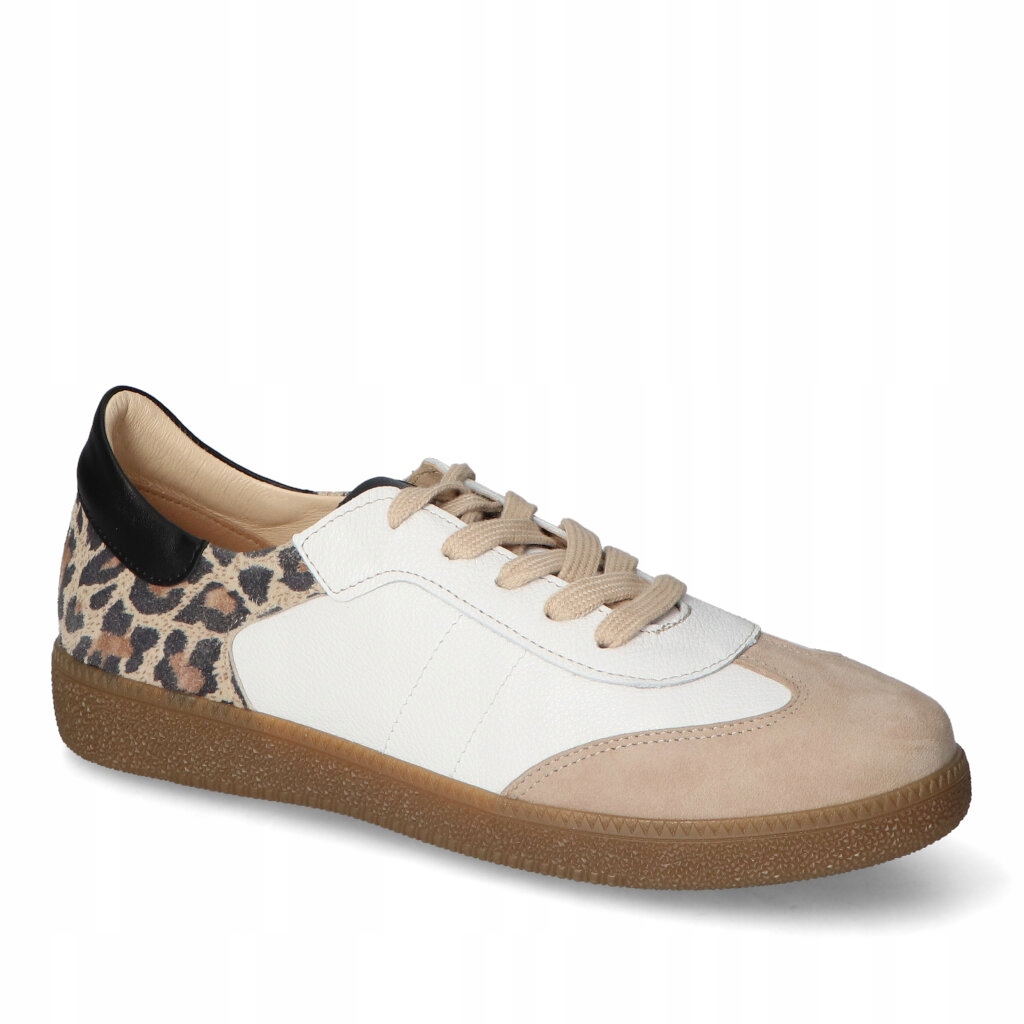 Dámské polobotky Gamis Bílé s koženým vzorem, velikost 41