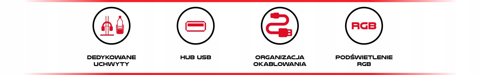 Biurko Gamingowe GENESIS Holm 200 Komputerowe dla Gracza RGB LED OUTLET Opcje dodatkowe podświetlenie LED