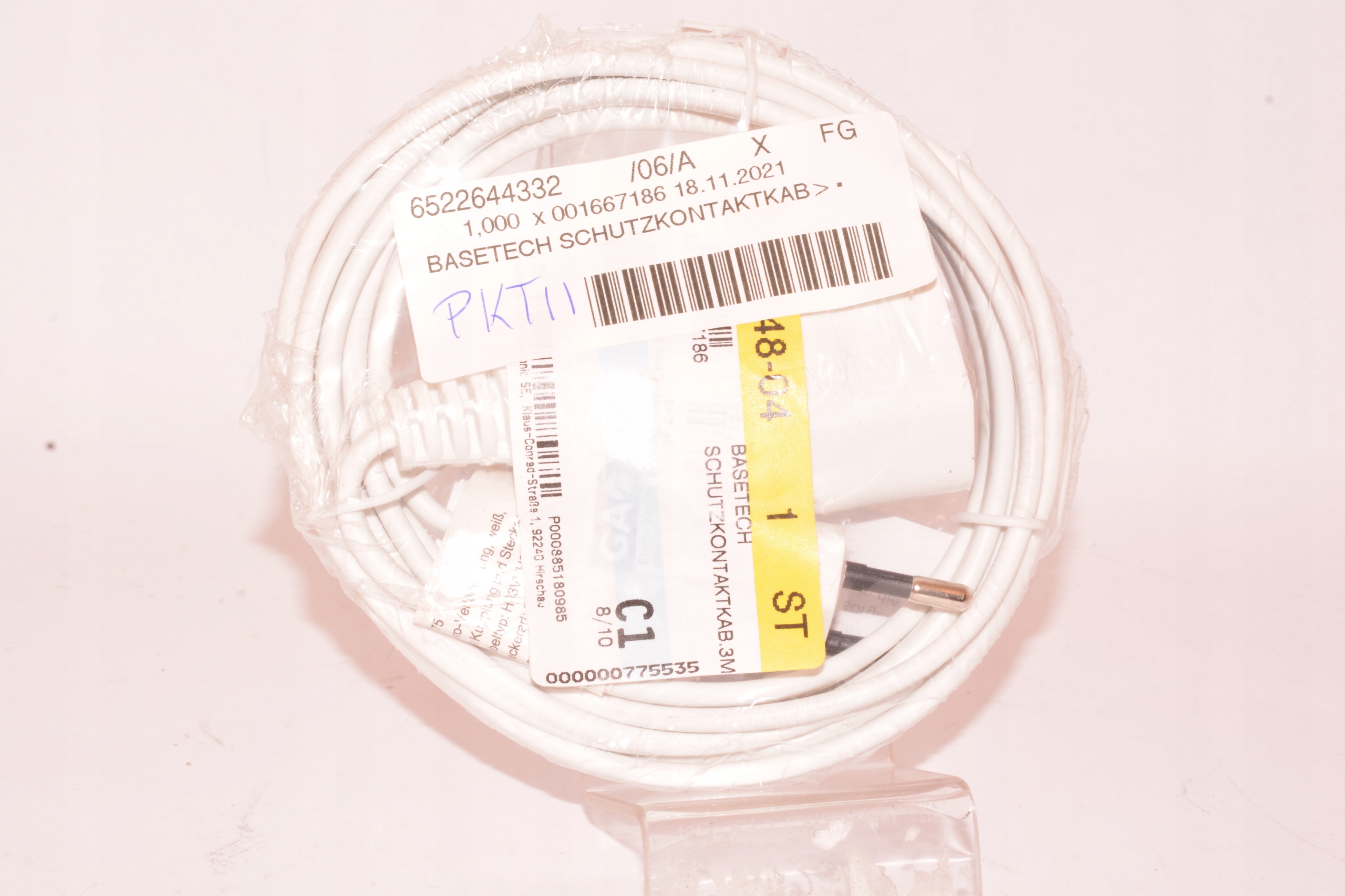 Kabel zasilający Basetech Basetech 611998 3 m Marka Basetech