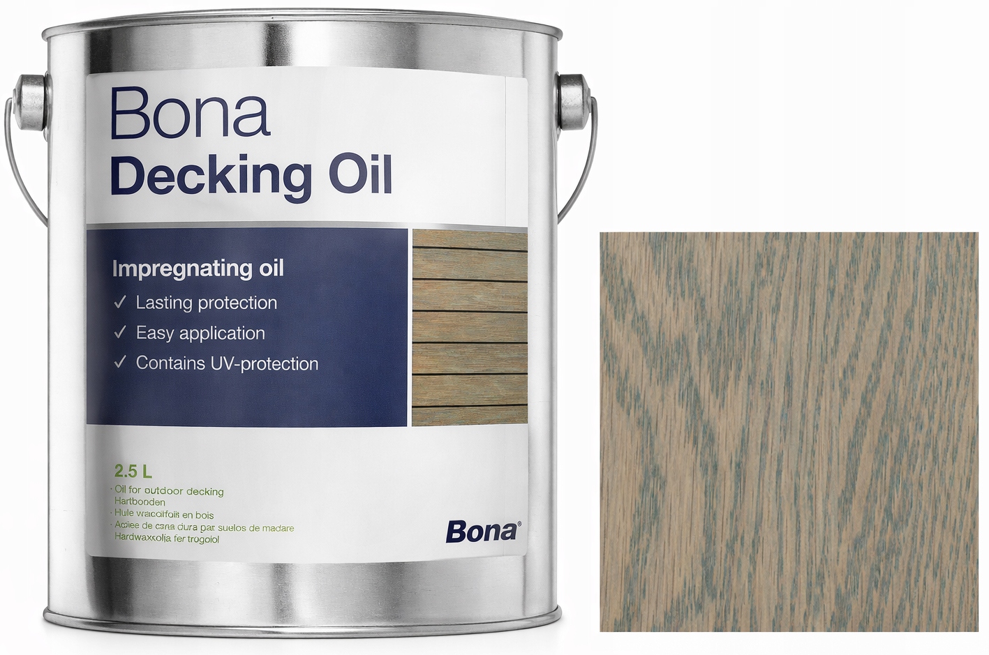 Bona Decking Oil Grey Šedý 2,5 l olej na terasy a venkovní dřevo