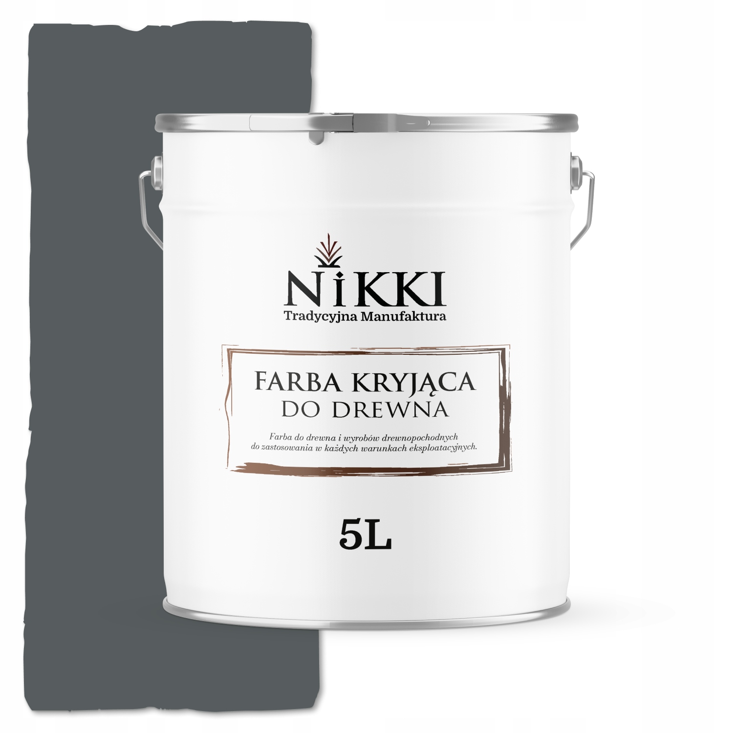 Barva Na Dřevo Krycí Dveře Renovační Šedá Čedičová RAL7012 Lesk 5L