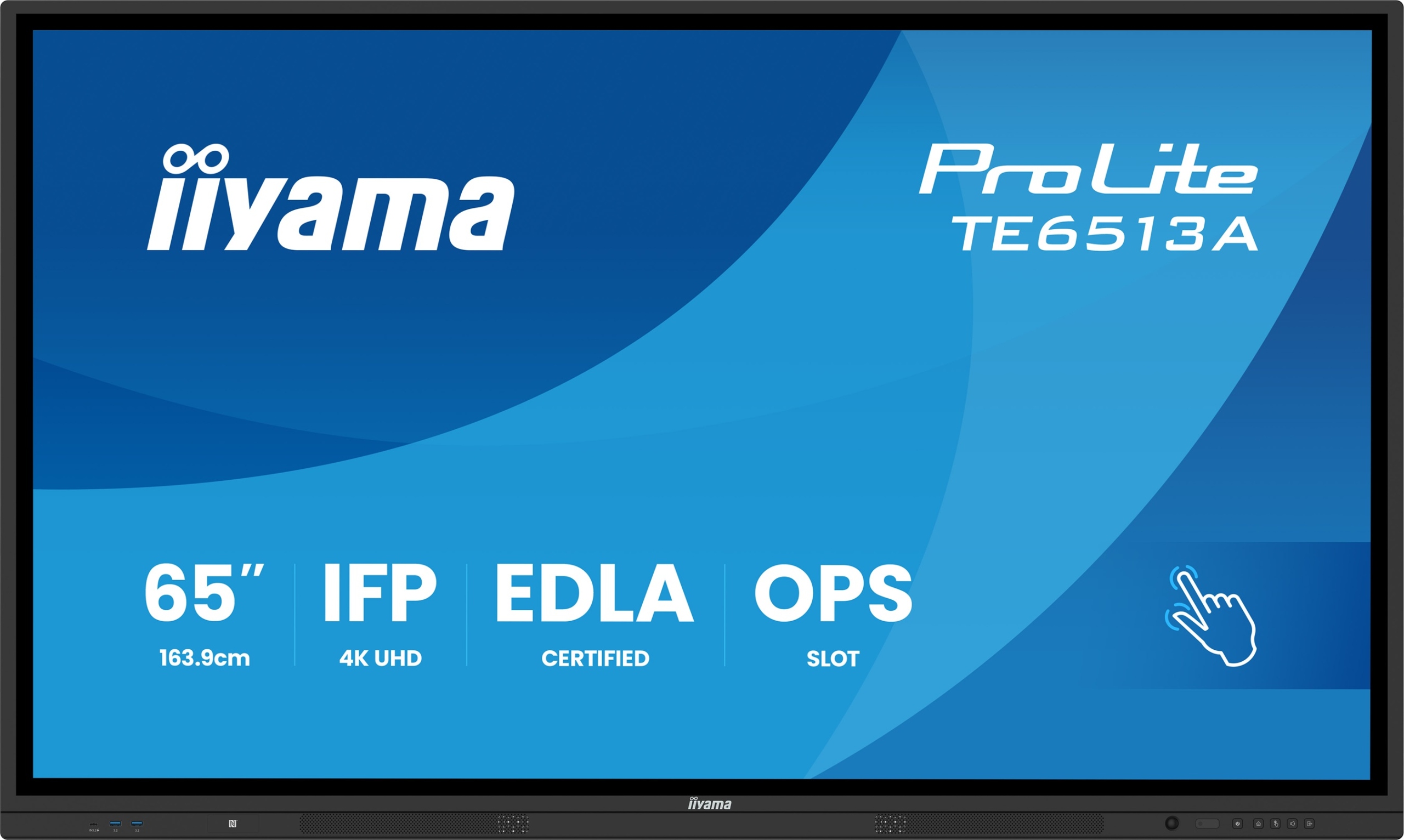 65" iiyama TE6513A-B1AG: Ips, 4K, 40P, Edlá