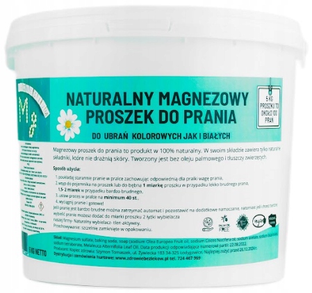 

Proszek do prania Magnezowy naturalny bio eko 5kg