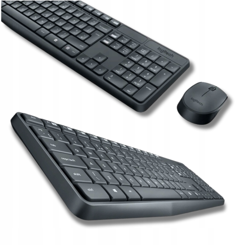 Set klávesnice a bezdrátová myš pro práci počítačové kanceláře Logitech