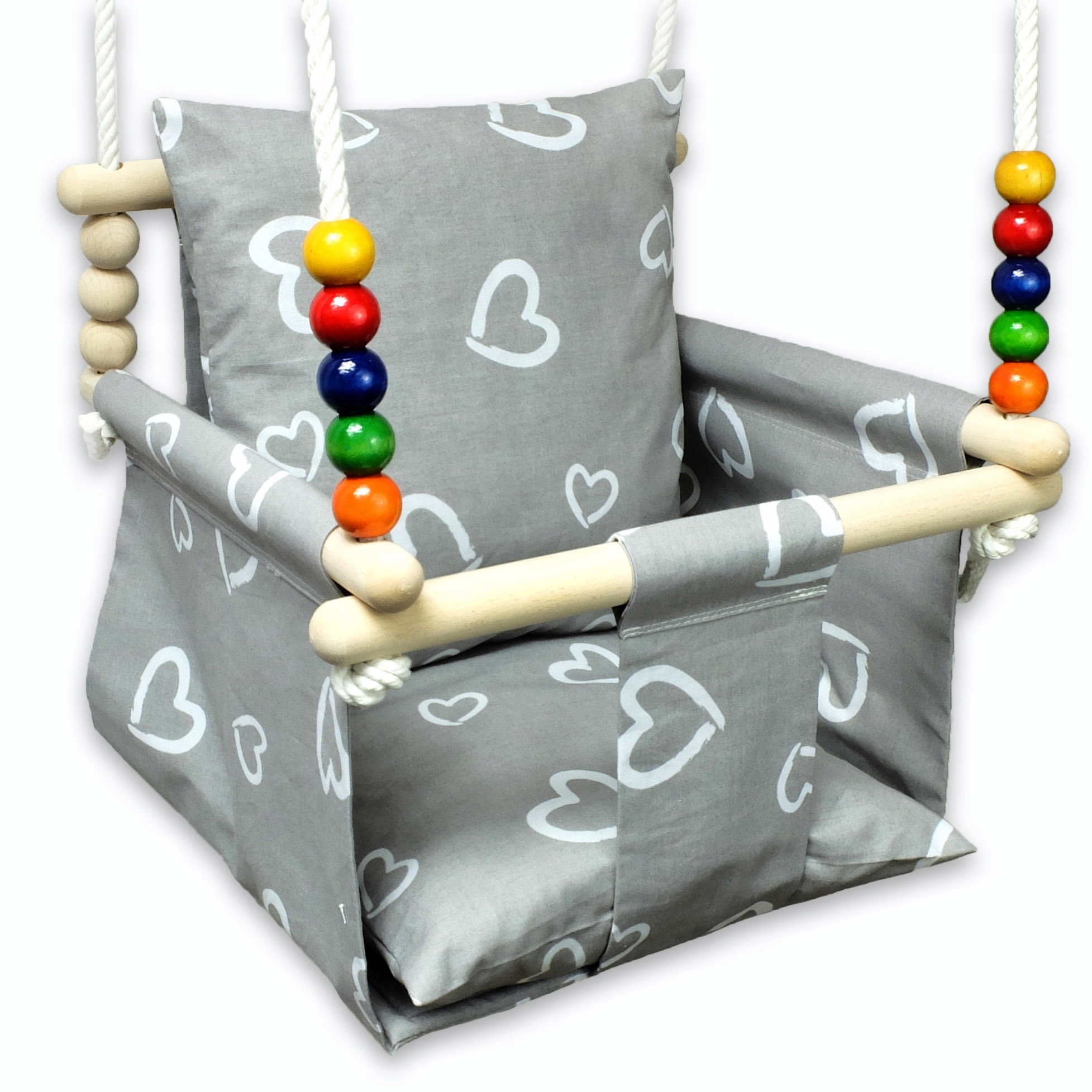 KiziaMizia HUŚTAWKA DLA DZIECI DO DOMU OGRODU Materiał drewno