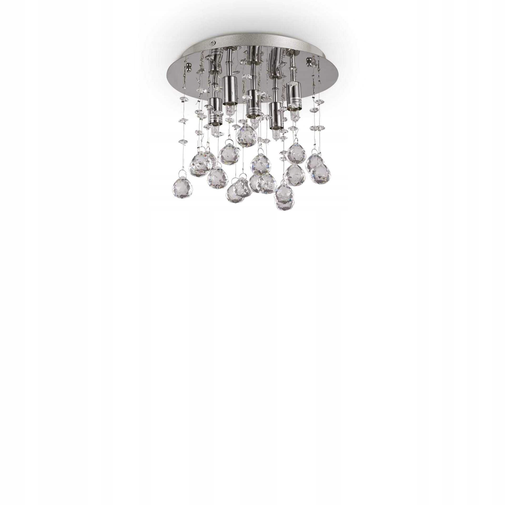 Stropné svietidlo Ideal Lux Moonlight PL5 chróm 5xG9 kov/krištáľ
