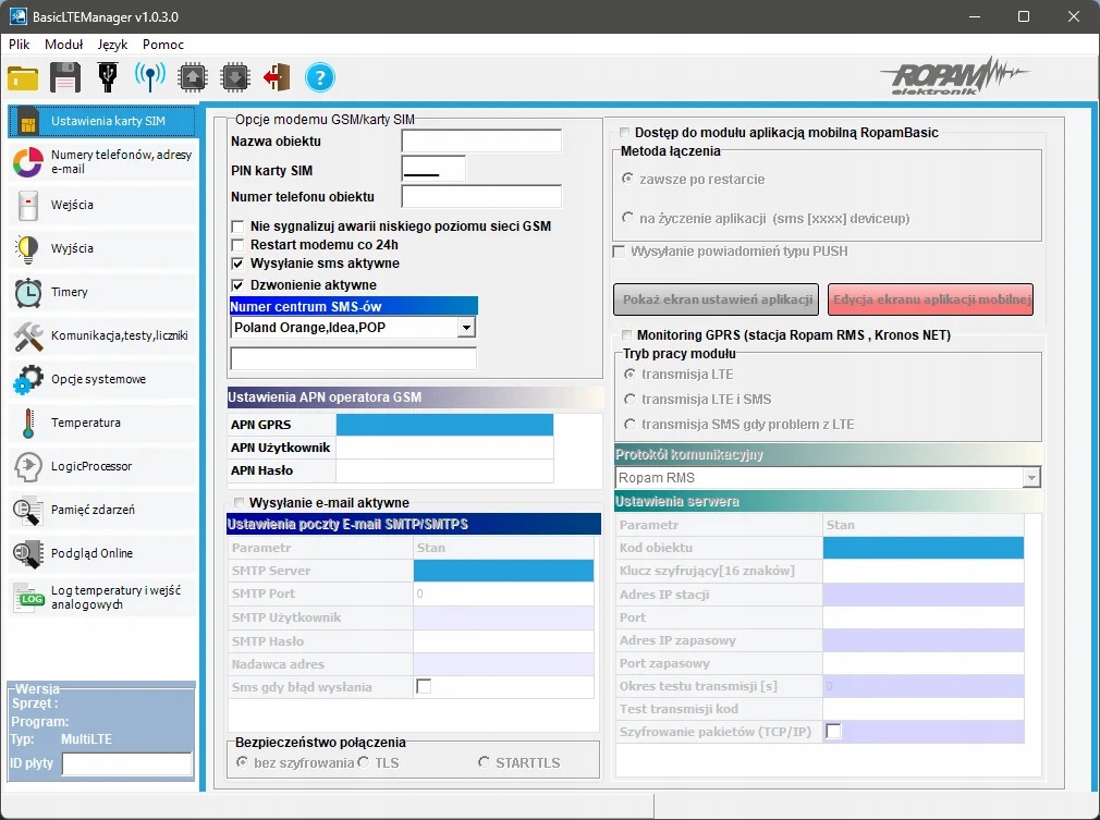 BasicLTE-SET - zestaw Ropam Waga produktu z opakowaniem jednostkowym 0.2 kg