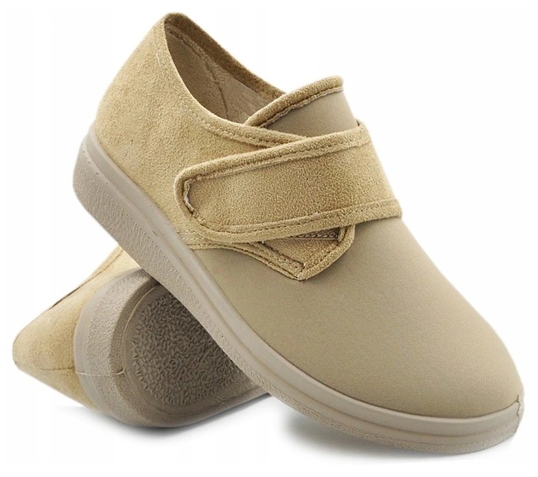 Pánské polobotky pro seniory na široké nohy béžové Dr Orto 036M005 42