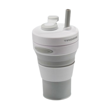 

Silikonowy Kubek Składany Ze Słomką Tiross 450ML
