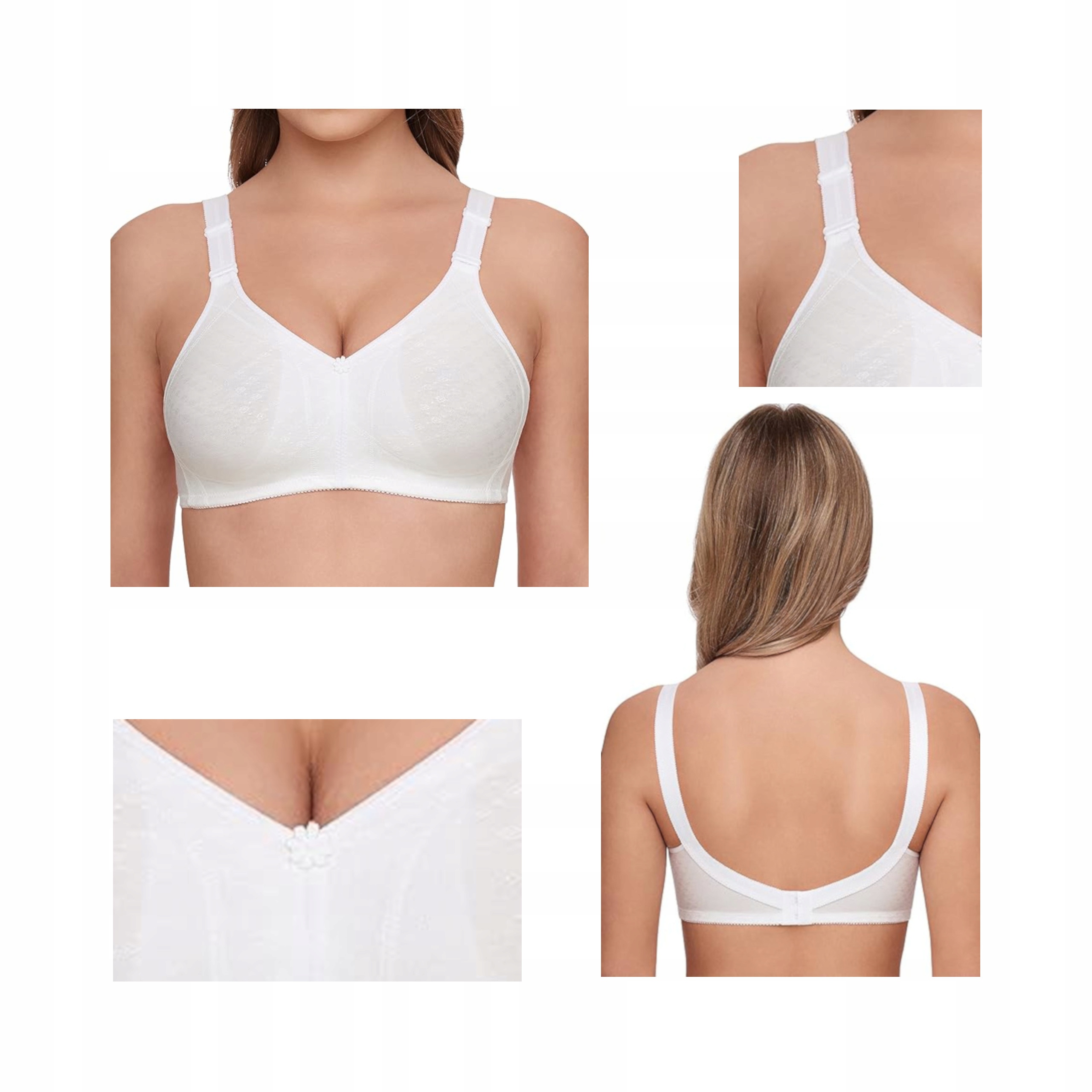 Podprsenka Susa 100C Dámská Bez Kostic, Široká Ramínka, Bílá