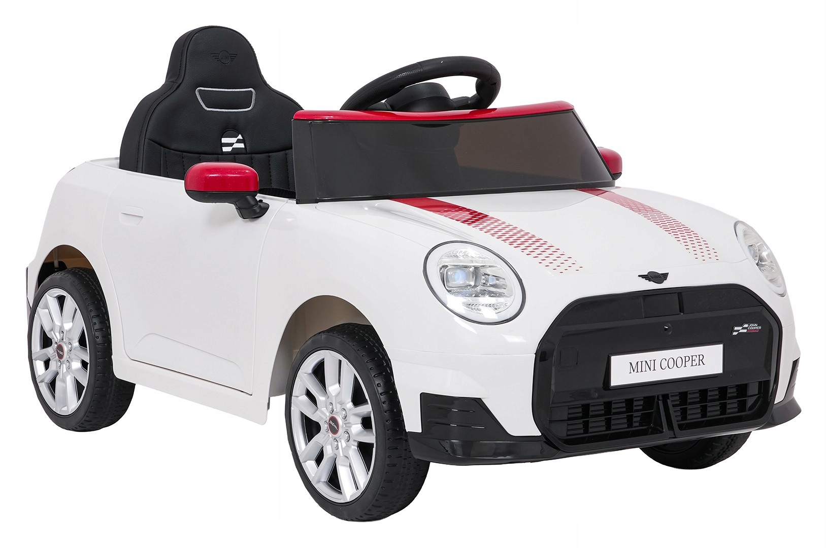 autko na akumulator Mini Cooper sportowa linia pilot miekkie kółka Eva