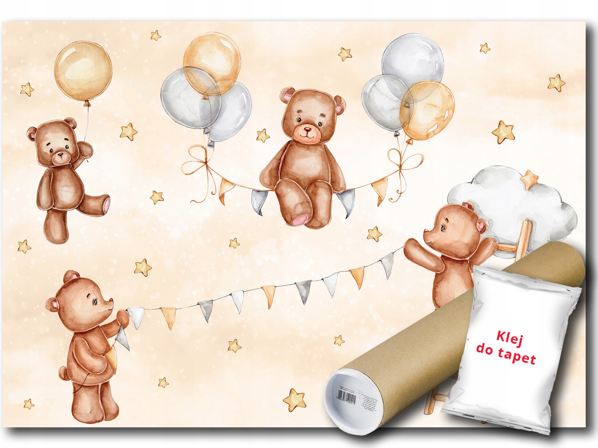 Fototapeta Flizelina Medveď Medvede Balóniki 368x254