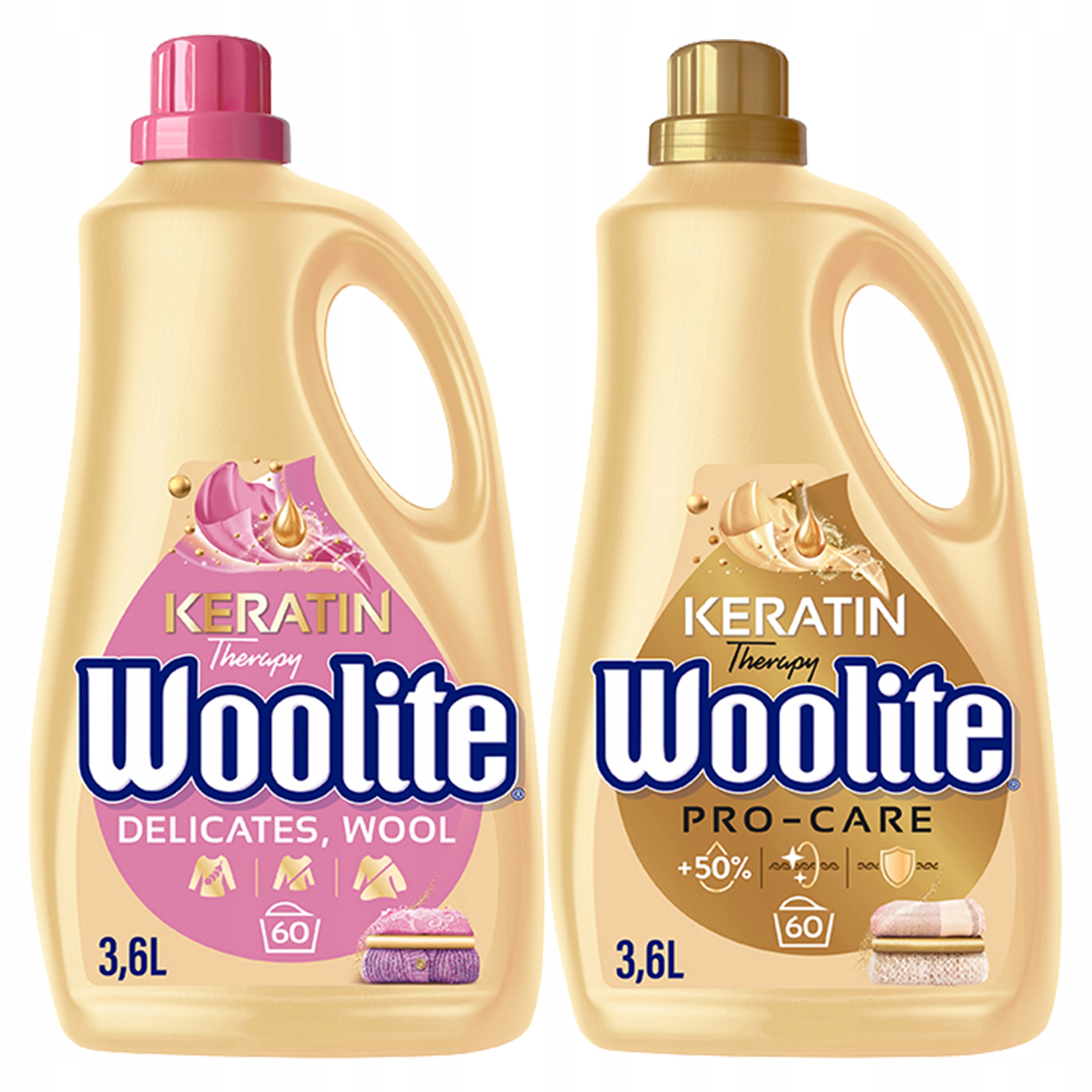 Levně Woolite Set MIX Tekutý Prací Prostředek Na Bílé A Jemné Prádlo Zásoba 2X 3.6L