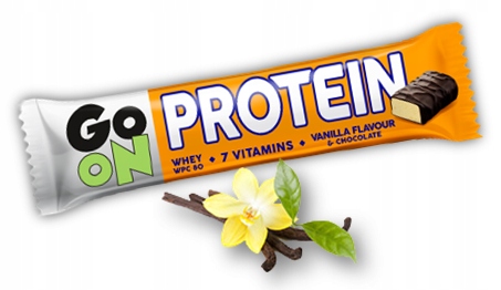 Go On Protein Baton waniliowy w czekoladzie 50 g