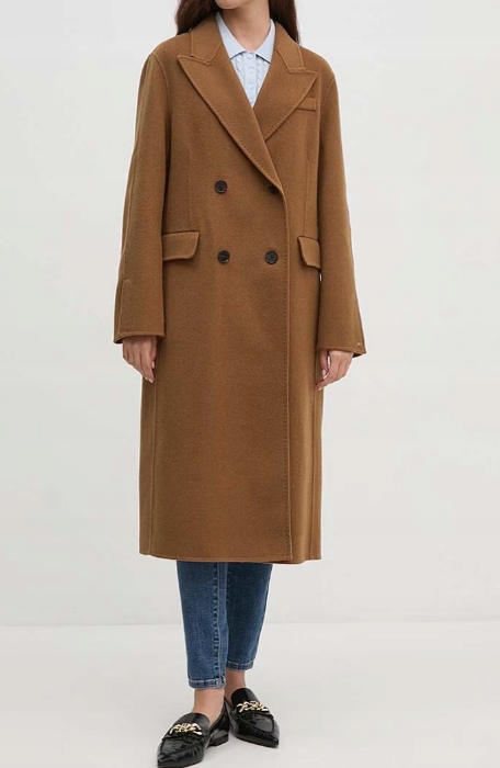 Tommy Hilfiger Přechodný vlněný kabát WW0WW42621 Regular Fit vel. S 36