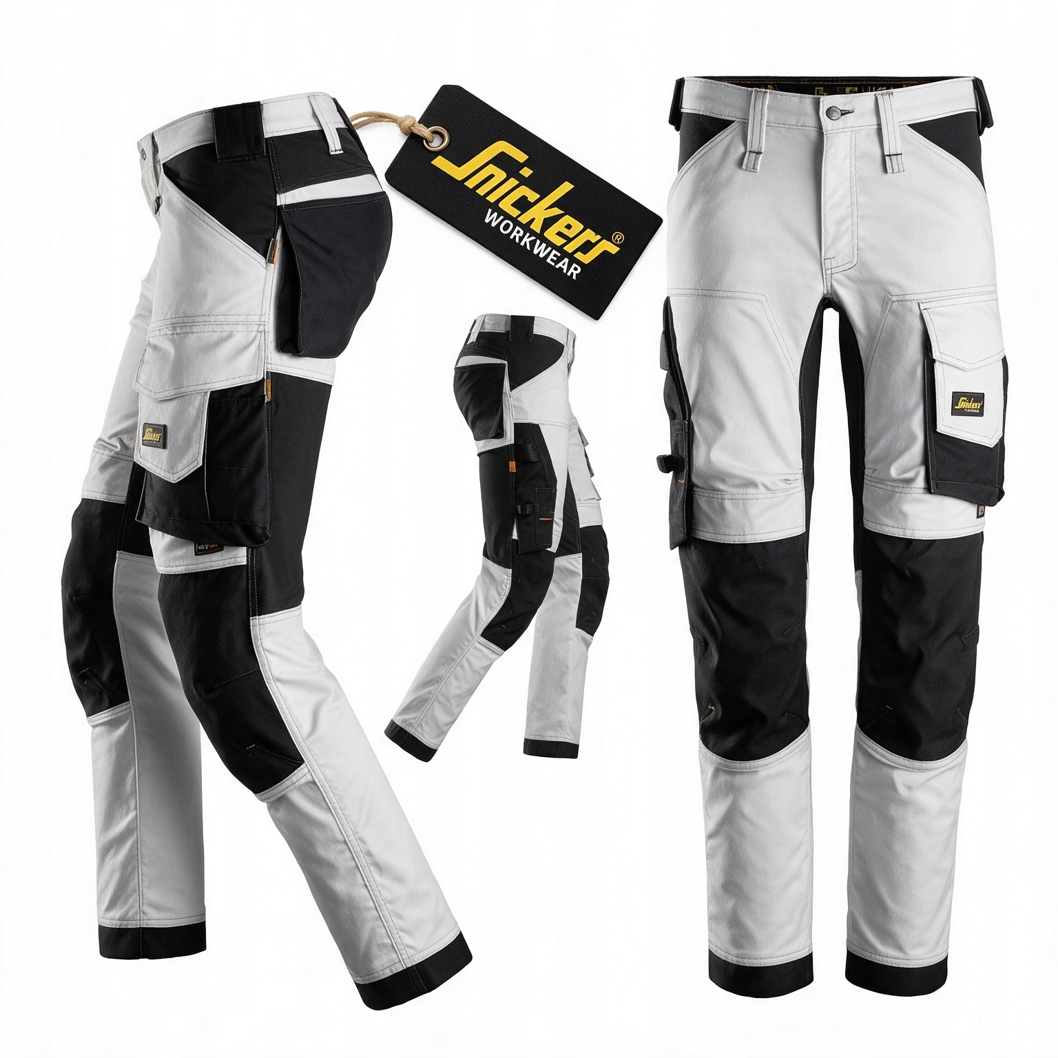 Pracovní kalhoty Snickers Stretch AllroundWork 6341 Bílé Velikost 50