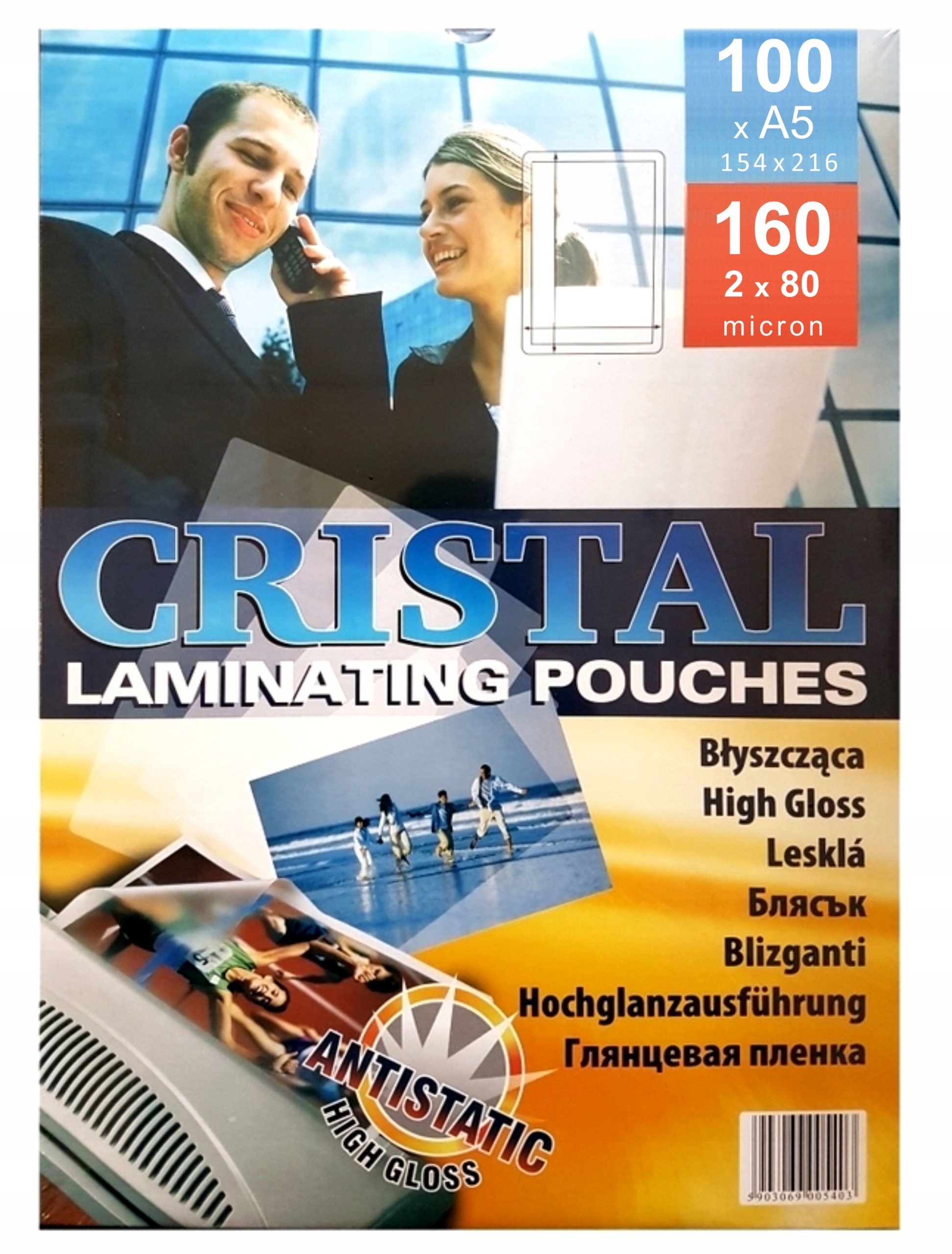 

Folia LAMIN.154X216 A5 80MIC/100ARK.ARGO